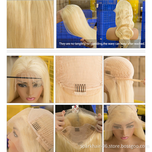 SPARK Wholesale Ombre Lace wig 613 Grey Ombre Color Lace Front Wig Human Hair Blonde Ombre Human Hair Bob Wig